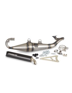 Marmitta Stage6 Pro Replica MK2 Nero Minarelli orizzontale S6-9116604/BK 2