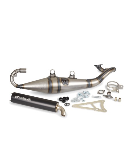 Marmitta Stage6 Pro Replica MK2 Nero Minarelli orizzontale S6-9116604/BK