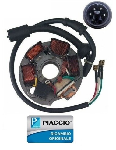 Statore Supporto Bobina Magnete 5 Fili Piaggio 497651 per Vespa PK 50 APE 50