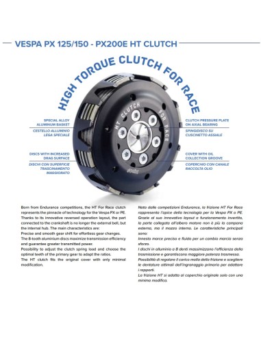 Frizione Polini For Race High Torque Clutch per Vespa PX 230.0530