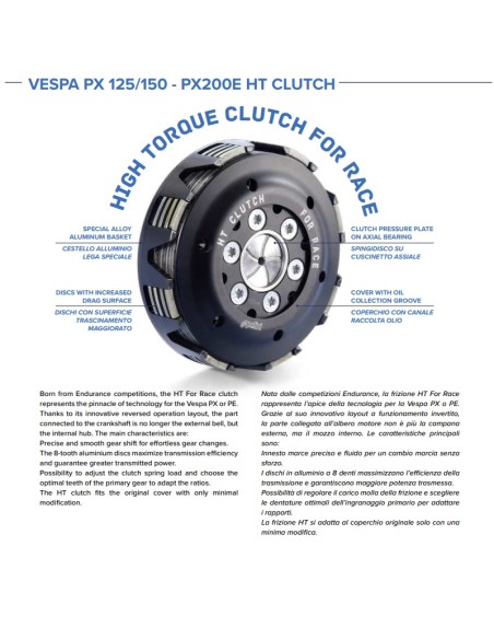 Frizione Polini For Race High Torque Clutch per Vespa PX 230.0533