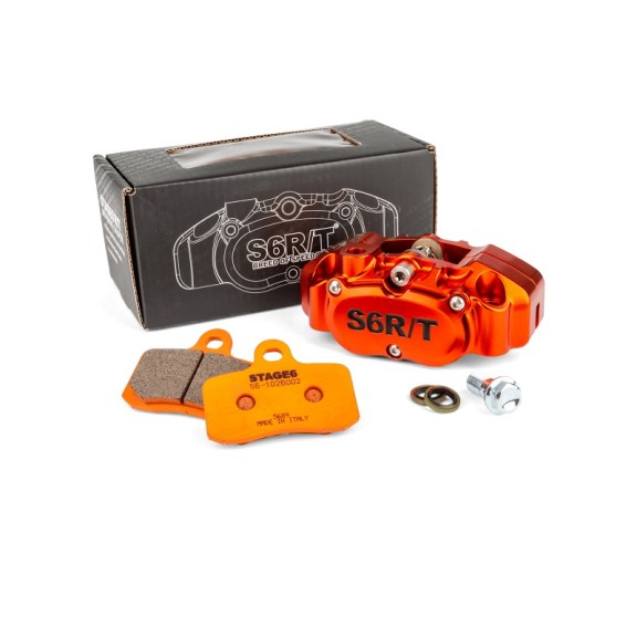 Kit Pinza a 4 pistoncini MK2 Stage6 R/T Arancione con Pastiglie Racing