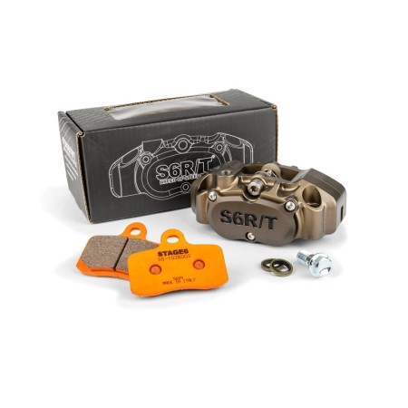 Kit Pinza a 4 pistoncini MK2 Stage6 R/T Ossido Duro con Pastiglie Racing