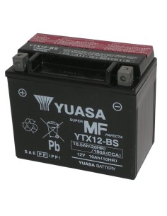 Batteria Yuasa YTX12-BS con Acido a Corredo