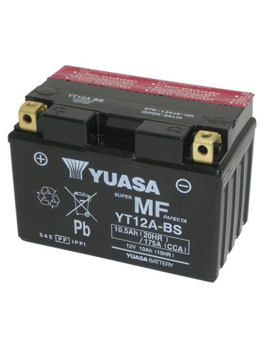 Batteria Yuasa YT12A-BS con Acido a Corredo