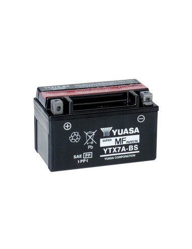 Batteria Yuasa YTX7A-BS con Acido a Corredo