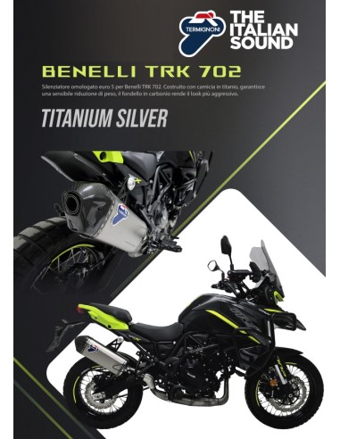 Terminale Scarico Termignoni Omologato Euro5 per Benelli TRK 702 BE0608040ITC