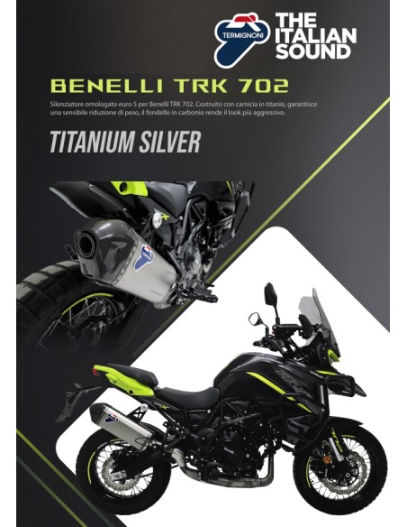 Terminale Scarico Termignoni Omologato Euro5 per Benelli TRK 702 BE0608040ITC