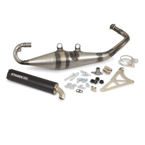 Marmitta Stage6 Pro Replica MK2 Nera Piaggio Gilera 50 2T S6-9114004/BK 2