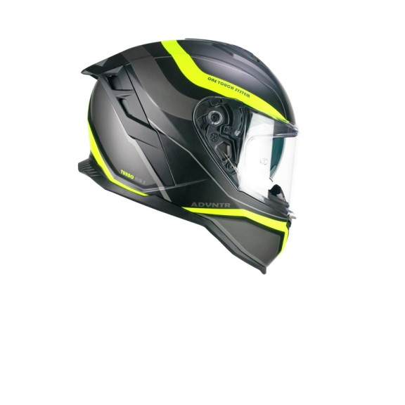 Casco Integrale CGM 363X SHOT RUN Nero Giallo fluo opaco