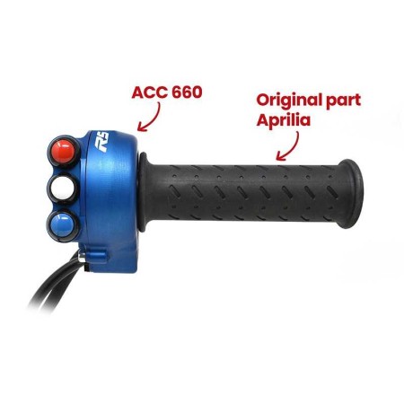 Comando Gas Con Pulsantiera Integrata Jetprime Blu Per Aprilia RS 660 JP ACC 660 B