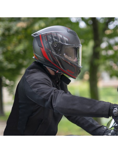 Casco integrale CGM 361G AVENT PRO SPORT Carbon Rosso opaco