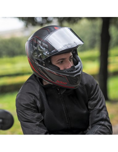 Casco integrale CGM 361G AVENT PRO SPORT Carbon Rosso opaco