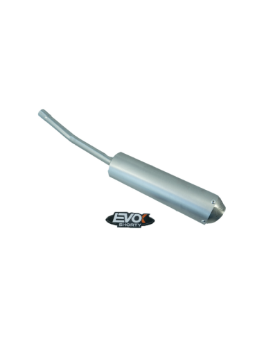 Marmitta Evok Iron Pipe Saldata Con Silenziatore Shorty In Alluminio E Inox Per Yamaha Dt 50 2007-2013