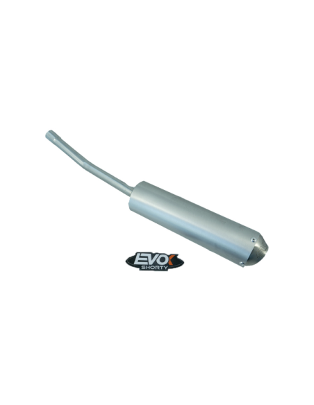 Marmitta Evok Iron Pipe Saldata Con Silenziatore Shorty In Alluminio E Inox Per Yamaha Dt 50 2007-2013