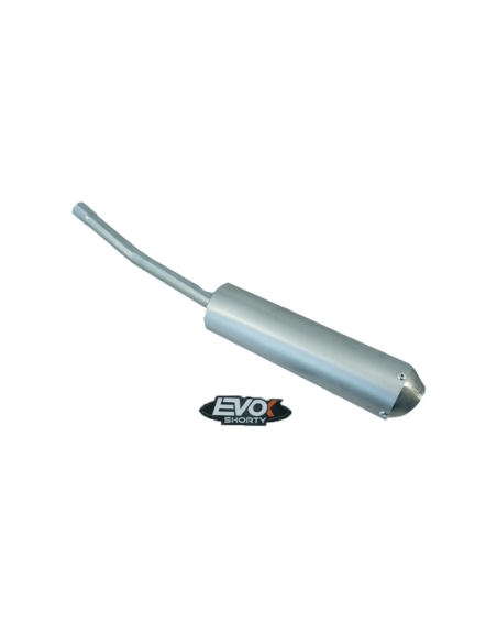 Marmitta Evok Iron Pipe con silenziatore Shorty in Alluminio e Inox per Vent Baja 50 Derapage 50 2023-2025