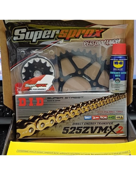 Kit Trasmissione Did 101626 per Kawasaki Z900 dal 2017 al 2025