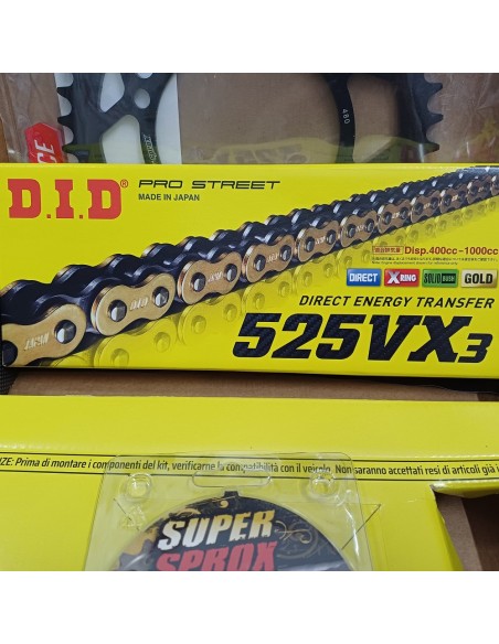 Kit Trasmissione DID 101665 per Yamaha MT-07 Tracer dal 2016 al 2020