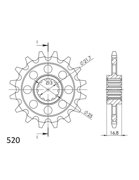 Kit Trasmissione DID 101541 per Honda NC 750 S DTC dal 2014 al 2020