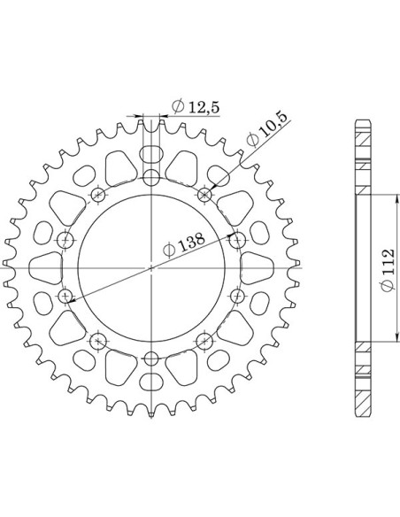Kit Trasmissione DID 101541 per Honda NC 750 X DTC dal 2014 al 2020