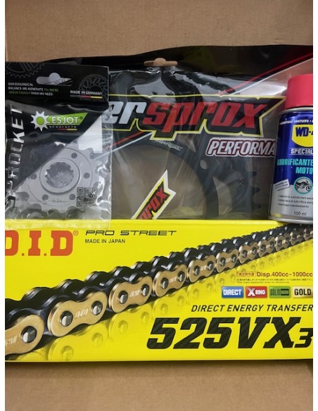 Kit Trasmissione DID 101844 per Benelli TRK 502X ABS E4/E5 500 dal 2018 al 2024