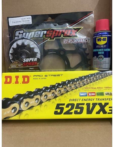 Kit Trasmissione DID 101858 per Benelli TRK 502 ABS EURO4 500 dal 2021 al 2023