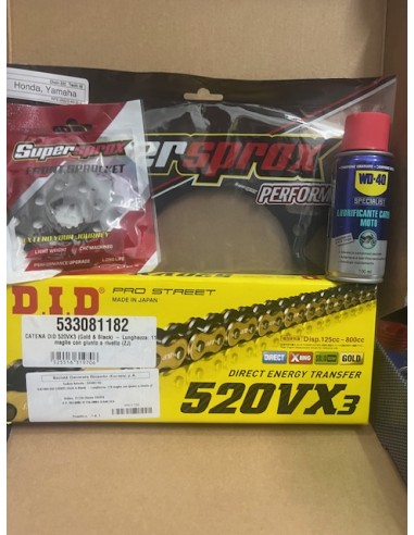 Kit Trasmissione DID 100500 per Yamaha XJ6 S Diversion 600 dal 2009 al 2015