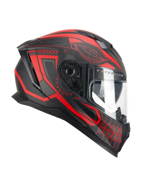 Casco integrale CGM N311M BLAST MAYA Nero Rosso opaco 311M-ALV-03