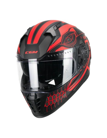 Casco integrale CGM N311M BLAST MAYA Nero Rosso opaco 311M-ALV-03