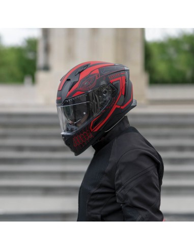 Casco integrale CGM N311M BLAST MAYA Nero Rosso opaco 311M-ALV-03