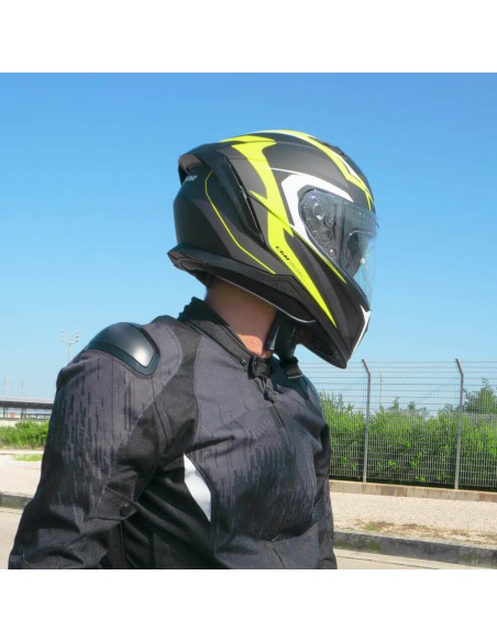 Casco integrale CGM 311R BLAST RACE Nero Giallo fluo 311R-ALV-93