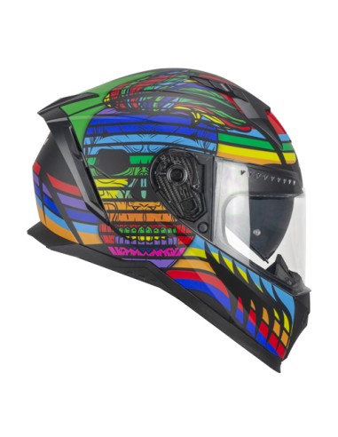 Casco integrale CGM 311X BLAST SKULL Nero Blu Rosso opaco 311X-ALV-01