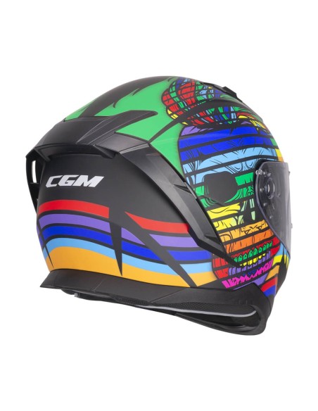 Casco integrale CGM 311X BLAST SKULL Nero Blu Rosso opaco 311X-ALV-01