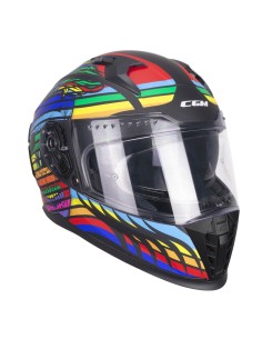 Casco integrale CGM 311X BLAST SKULL Nero Blu Rosso opaco 311X-ALV-01 2