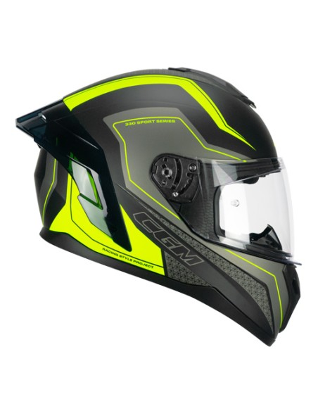 Casco integrale CGM 330G RIOT SPORT Nero Giallo fluo opaco  330G-ALA-19
