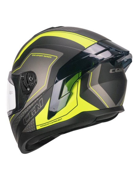 Casco integrale CGM 330G RIOT SPORT Nero Giallo fluo opaco  330G-ALA-19