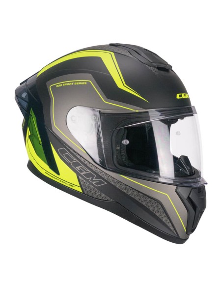 Casco integrale CGM 330G RIOT SPORT Nero Giallo fluo opaco  330G-ALA-19