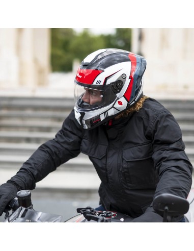 Casco integrale CGM 330S RIOT SPACE Bianco Nero Rosso 330S-ALA-85