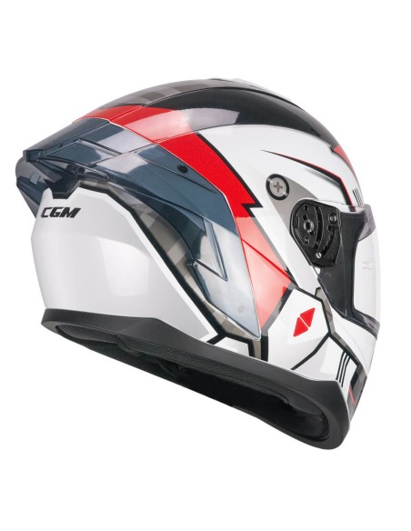 Casco integrale CGM 330S RIOT SPACE Bianco Nero Rosso 330S-ALA-85