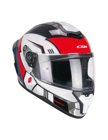 Casco integrale CGM 330S RIOT SPACE Bianco Nero Rosso 330S-ALA-85