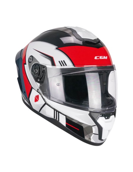 Casco integrale CGM 330S RIOT SPACE Bianco Nero Rosso 330S-ALA-85