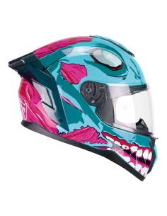Casco integrale CGM 330U RIOT UNDEAD Azzurro Rosa 330U-ALA-73