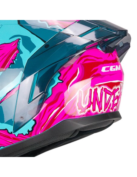 Casco integrale CGM 330U RIOT UNDEAD Azzurro Rosa 330U-ALA-73