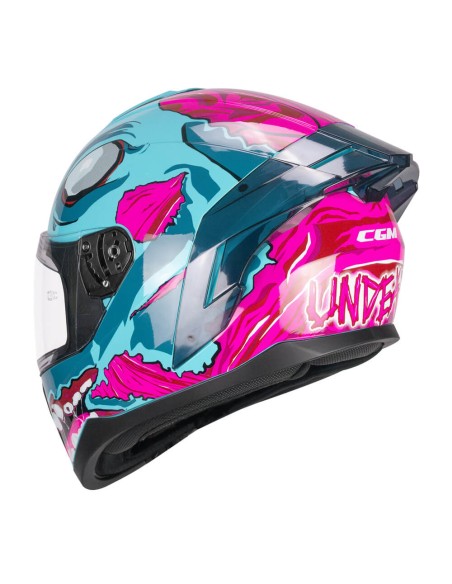Casco integrale CGM 330U RIOT UNDEAD Azzurro Rosa 330U-ALA-73