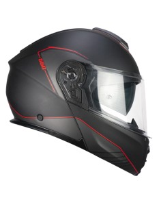 Casco modulare CGM 560G MAD RIDE Nero Rosso opaco