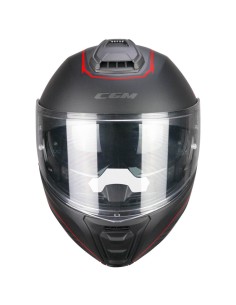 Casco modulare CGM 560G MAD RIDE Nero Rosso opaco 2