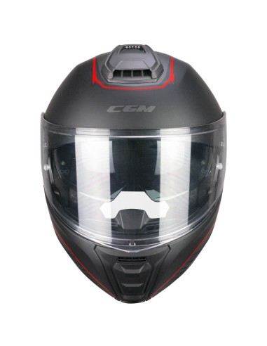 Casco modulare CGM 560G MAD RIDE Nero Rosso opaco