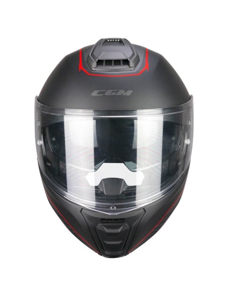 Casco modulare CGM 560G MAD RIDE Nero Rosso opaco