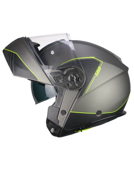 Casco Modulare CGM 560G MAD RIDE Grafite Giallo fluo opaco