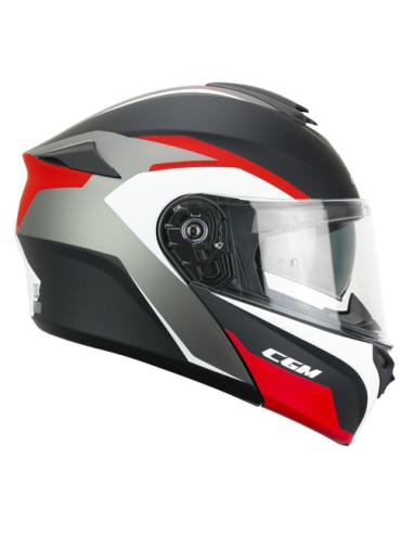 Casco Modulare CGM 568G BER DRESDA Nero Rosso opaco